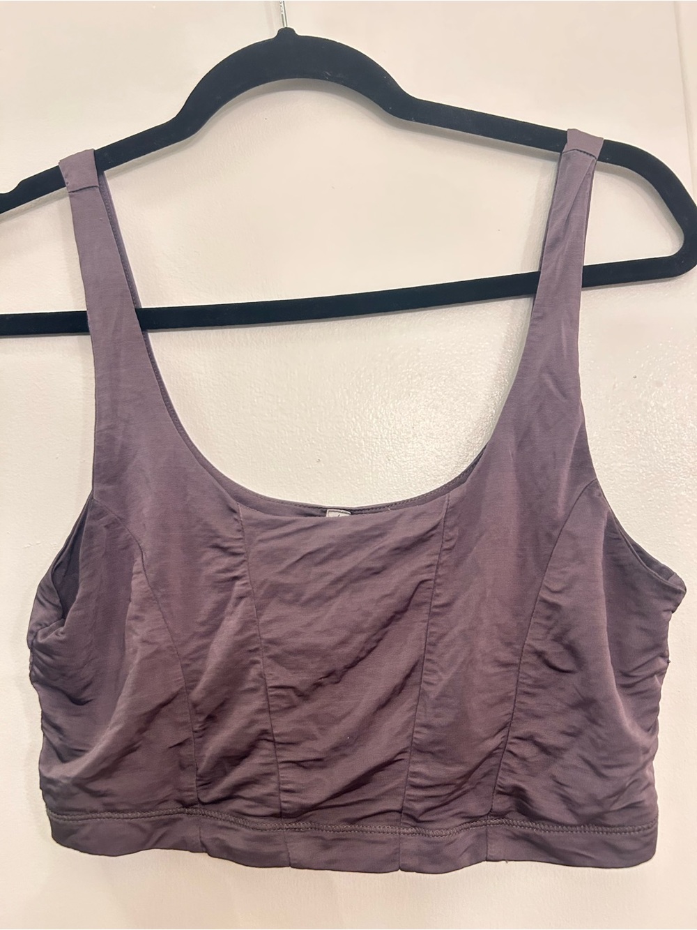 Free People Everyday Scoop Neck Crop Brami - Dusty Mauve